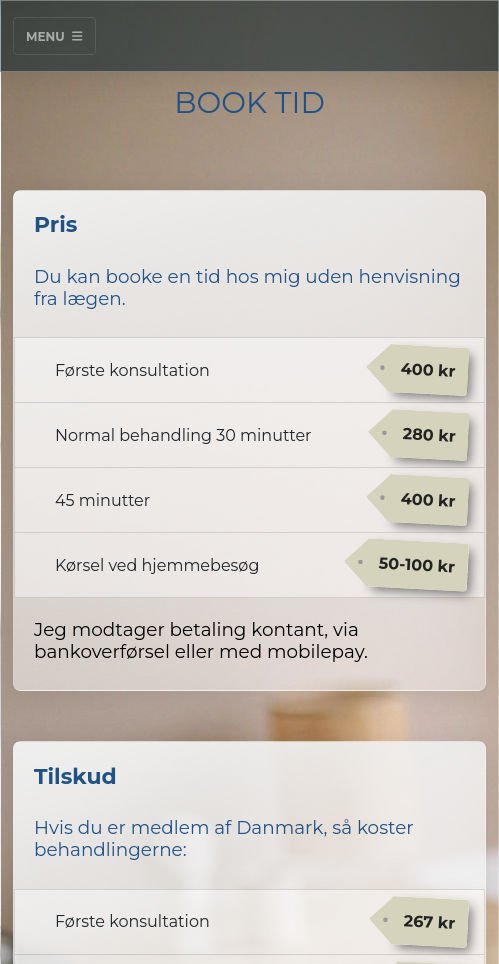 Katrines Fysioterapi - Contact